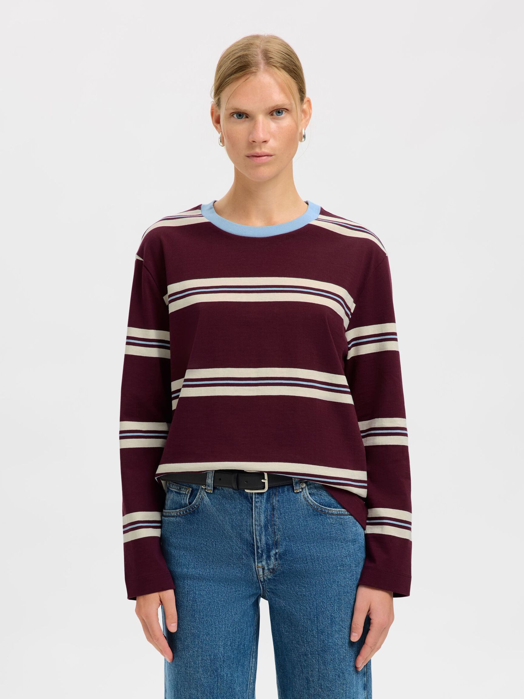 BOXY FIT T-SHIRT MET LANGE MOUWEN, Fig, highres