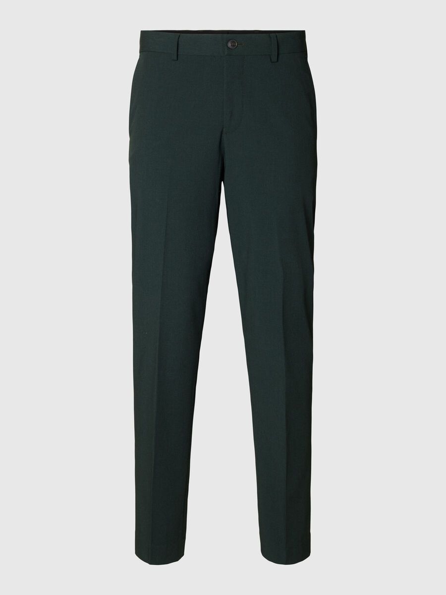 Product tile image - 175 SLIM FIT TROUSERS, Forest Night | 16087825_ForestNight