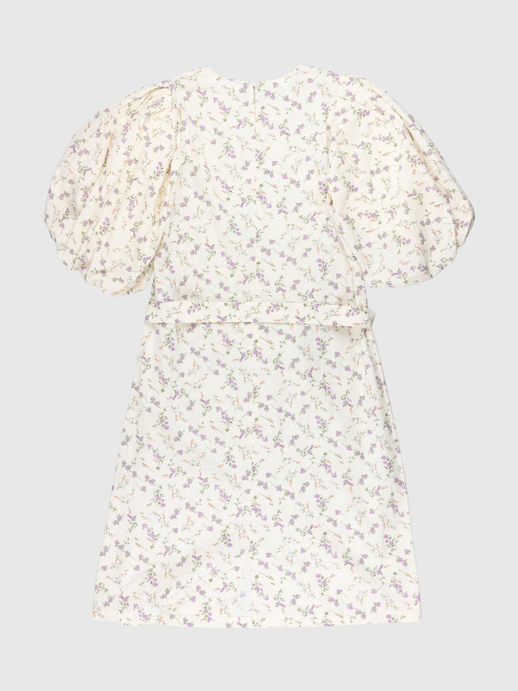 FLORAL MIDI DRESS, Sandshell, highres