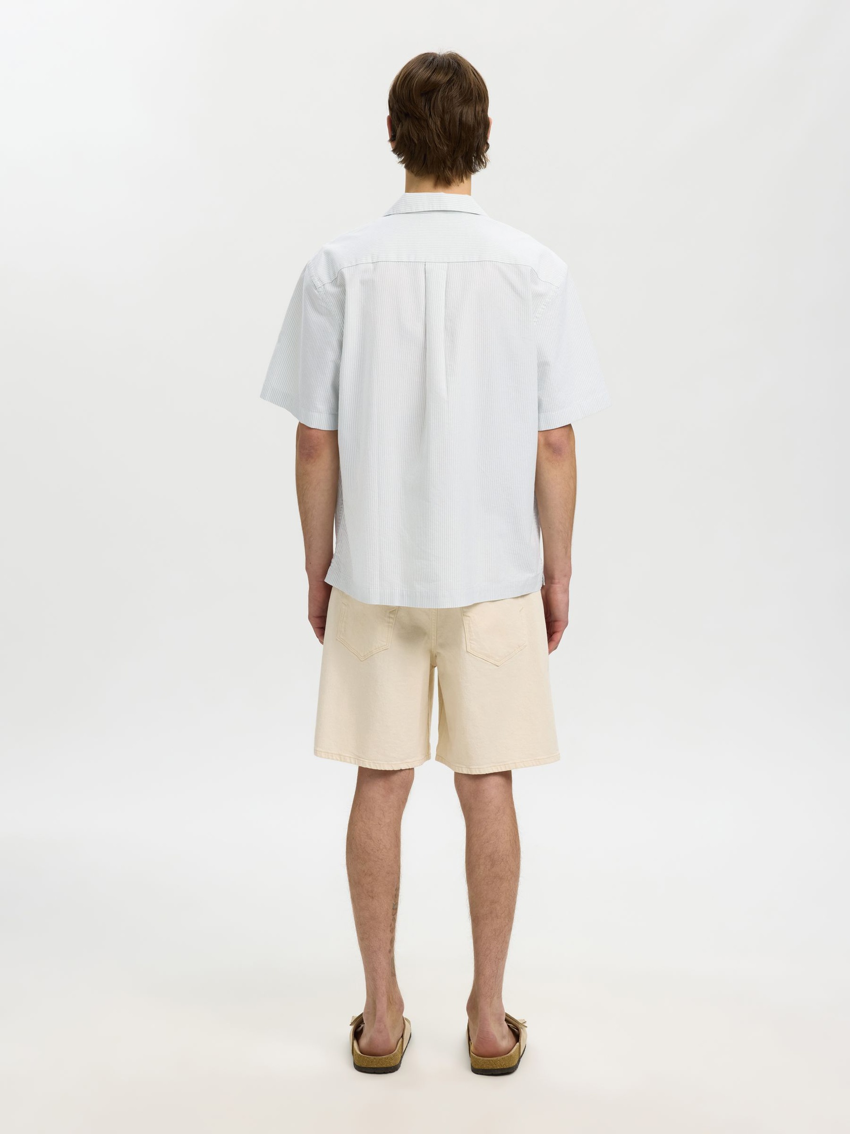 SHORT SLEEVED SHIRT, Aqua Gray, highres