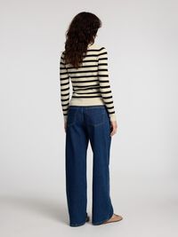 VISCOSE BLEND KNITTED TOP, Birch, highres