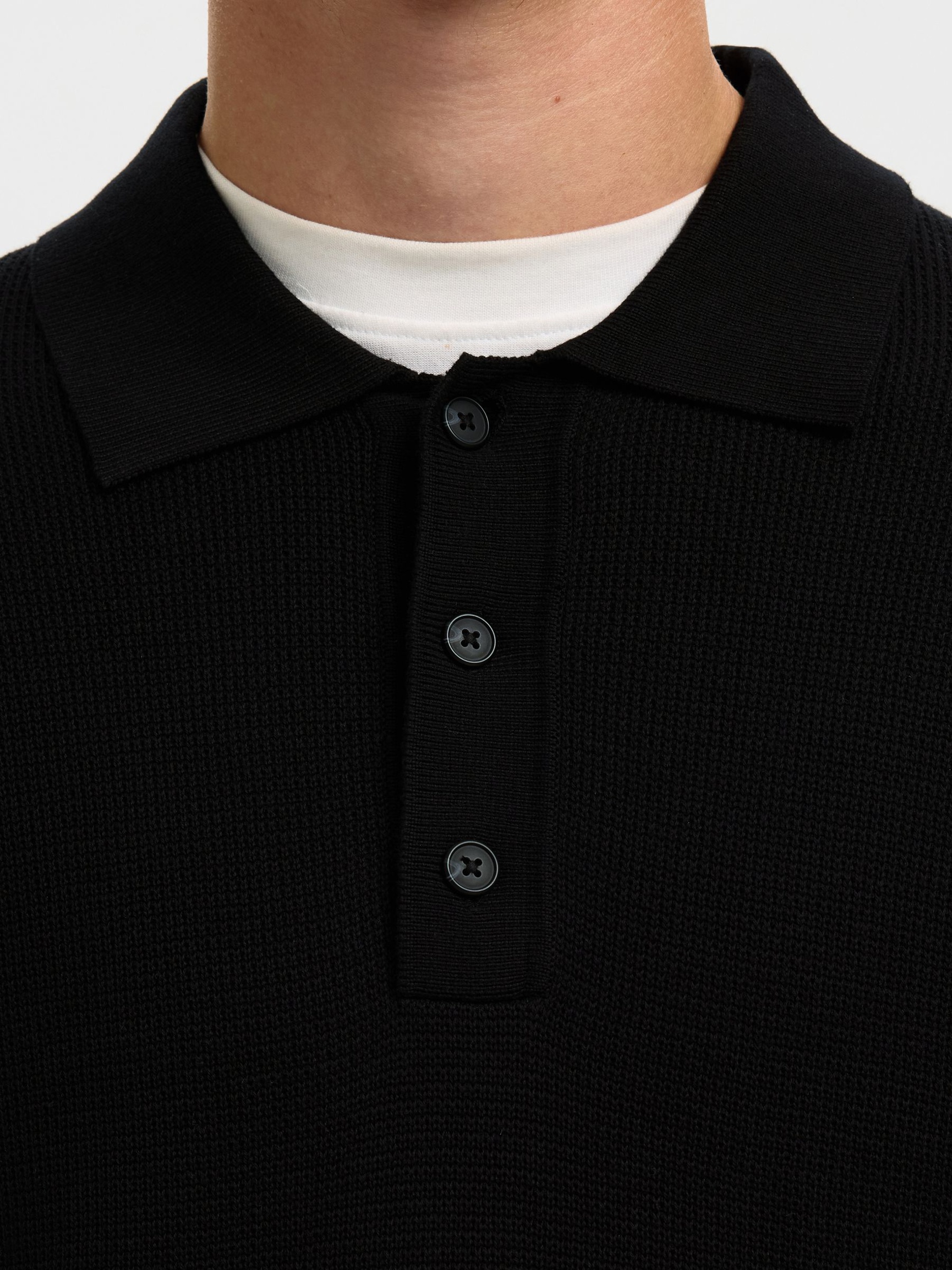 LINEN BLEND OVERSHIRT, Black, highres