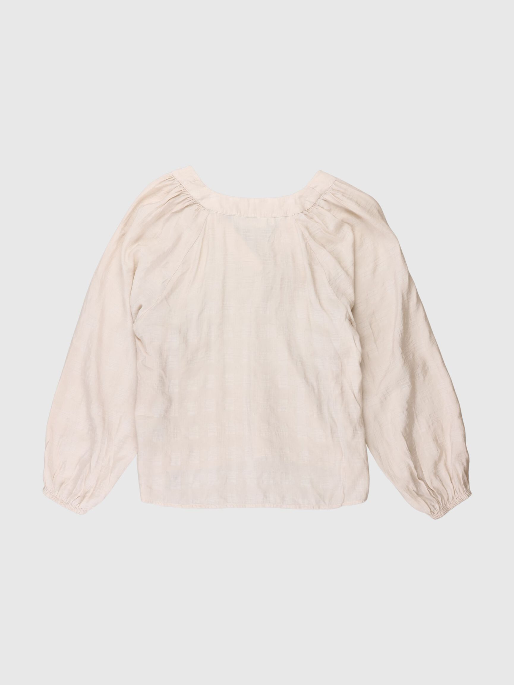 V-HALS BLOUSE MET V-HALS, Birch, highres