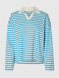 PITKÄHIHAINEN PIKEEPAITA, Malibu Blue, highres