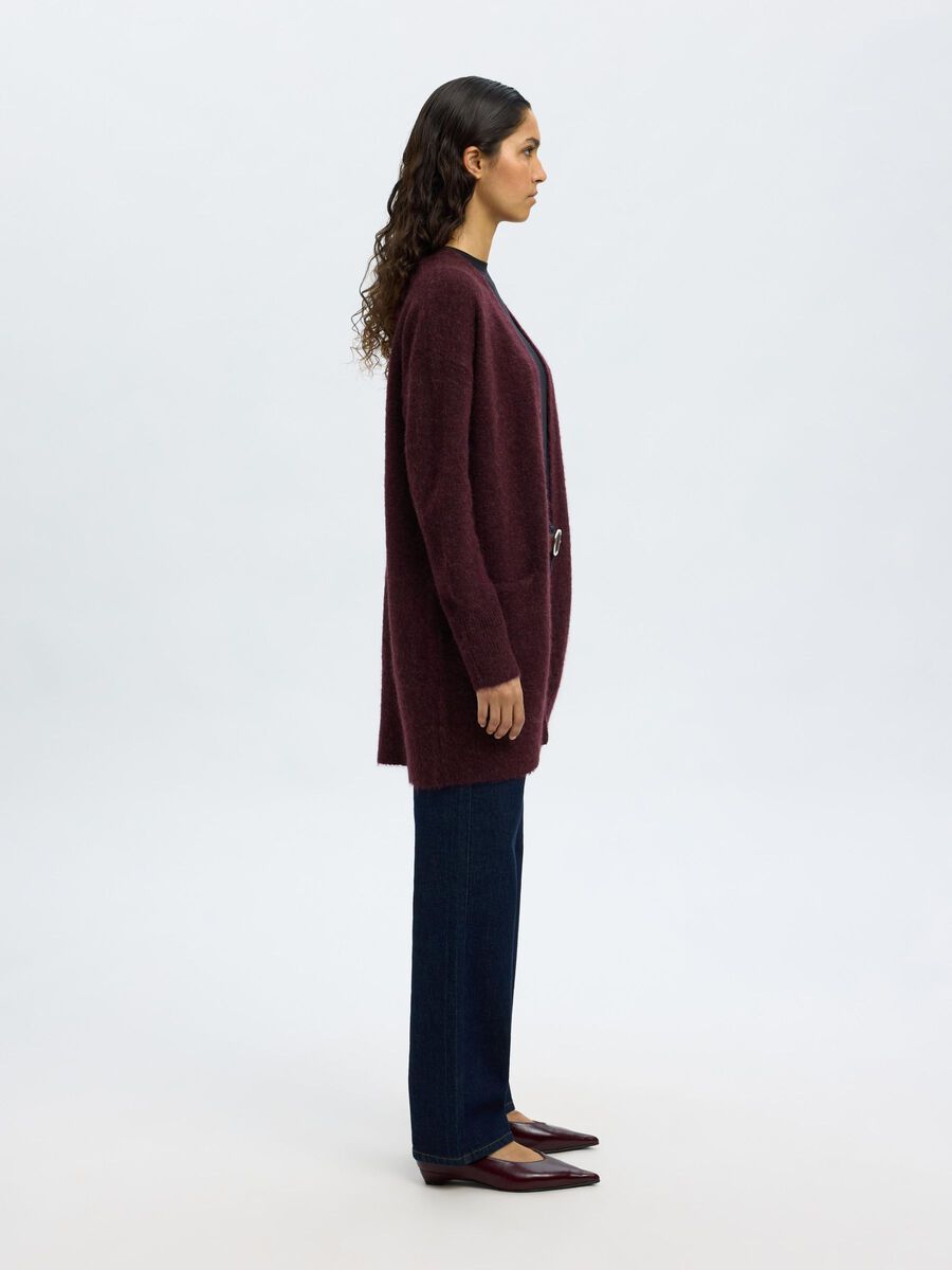 Selected LONG KNITTED CARDIGAN, Fig, highres - 16085216_Fig_943683_005.jpg