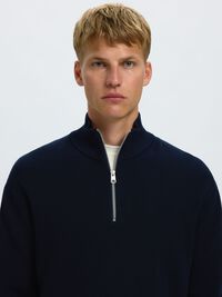 HALF ZIP PULLOVER, Sky Captain, highres