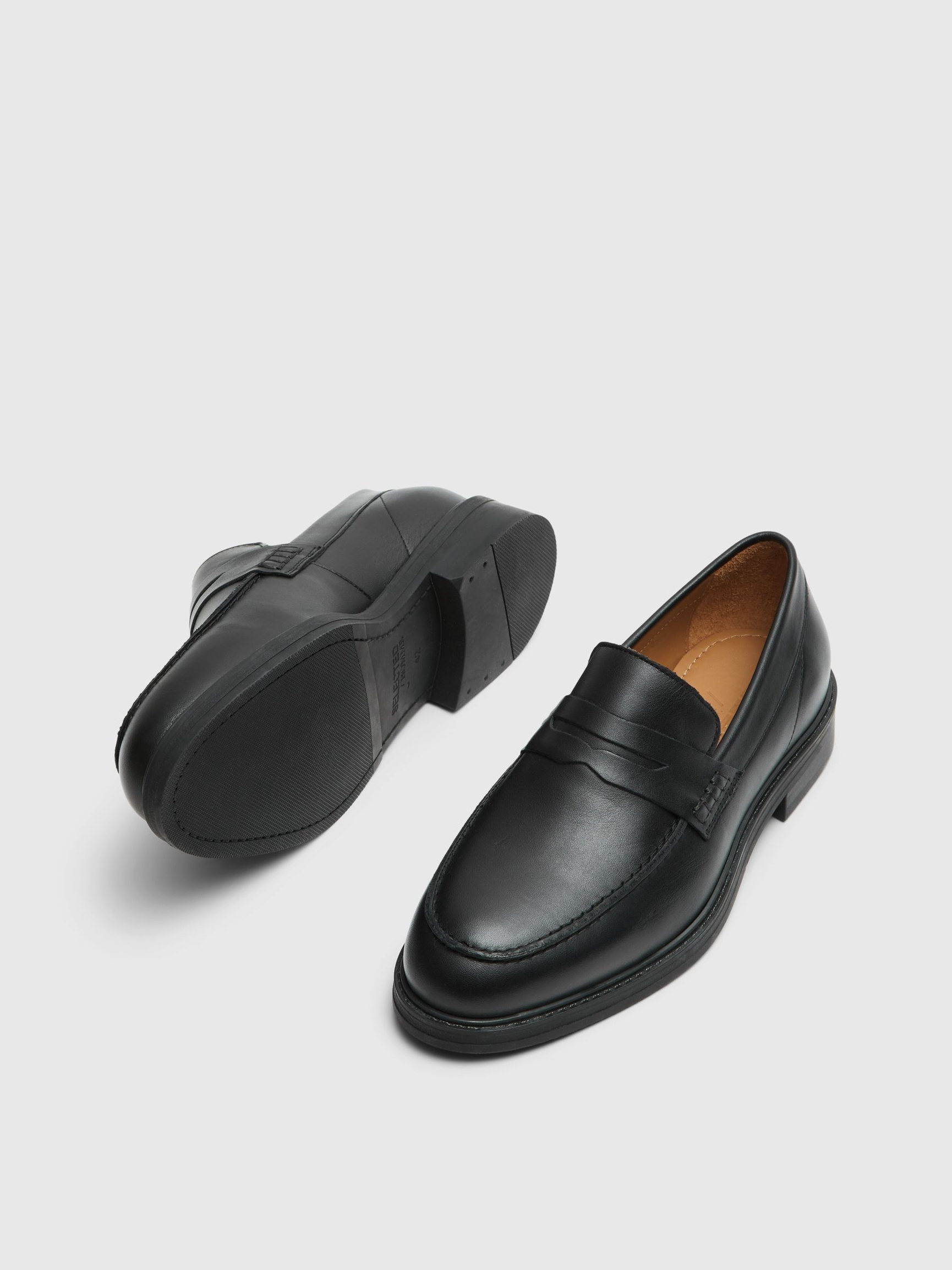 DE CUERO MOCASINES, Black, highres