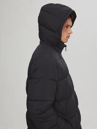 LANGE WATTIERTE JACKE, Black, highres