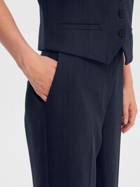 VISCOSE BLEND  WIDE-LEG TROUSERS, Dark Sapphire, highres