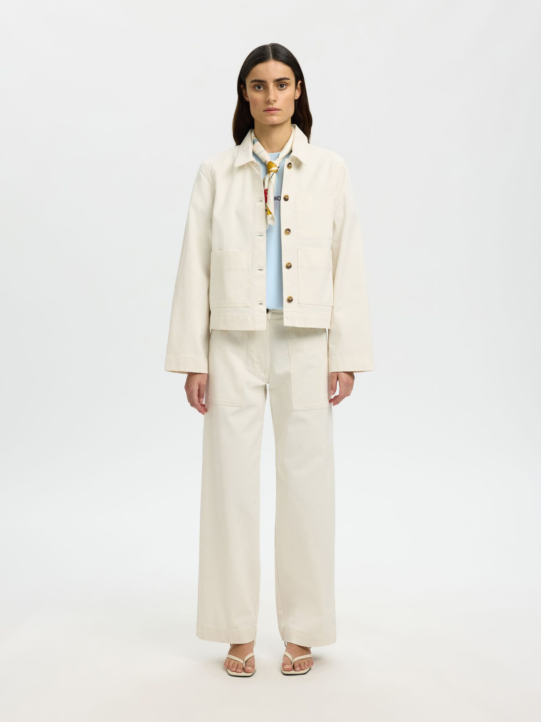 BOXY FIT CREWNECK T-SHIRT, Skyway, highres