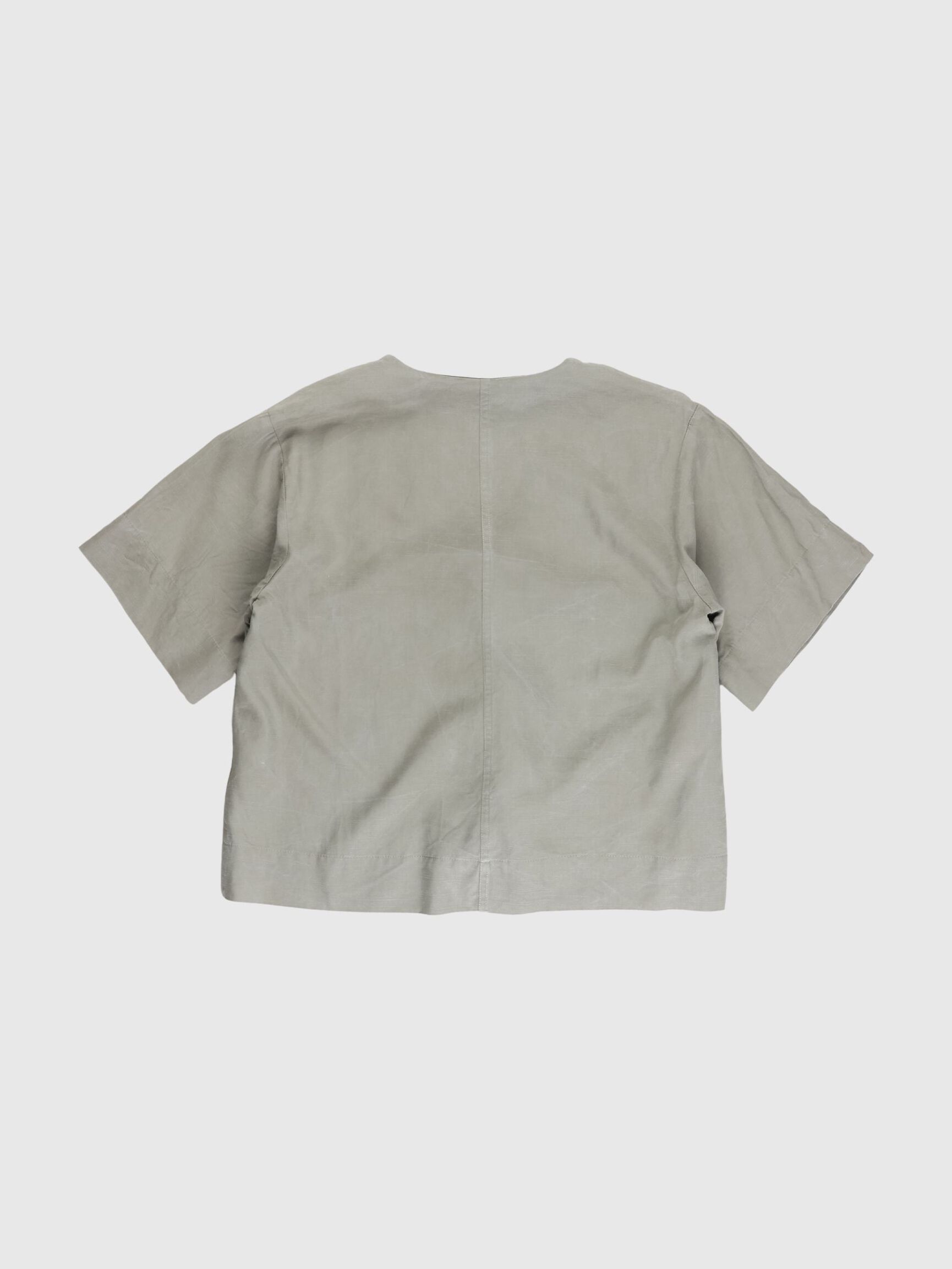 TIE FRONT V-NECK TOP, Vetiver, highres