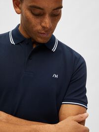 KORTÆRMET POLO, Navy Blazer, highres