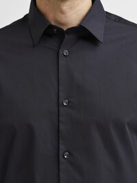 LONG-SLEEVED SLIM FIT SHIRT, Black, highres