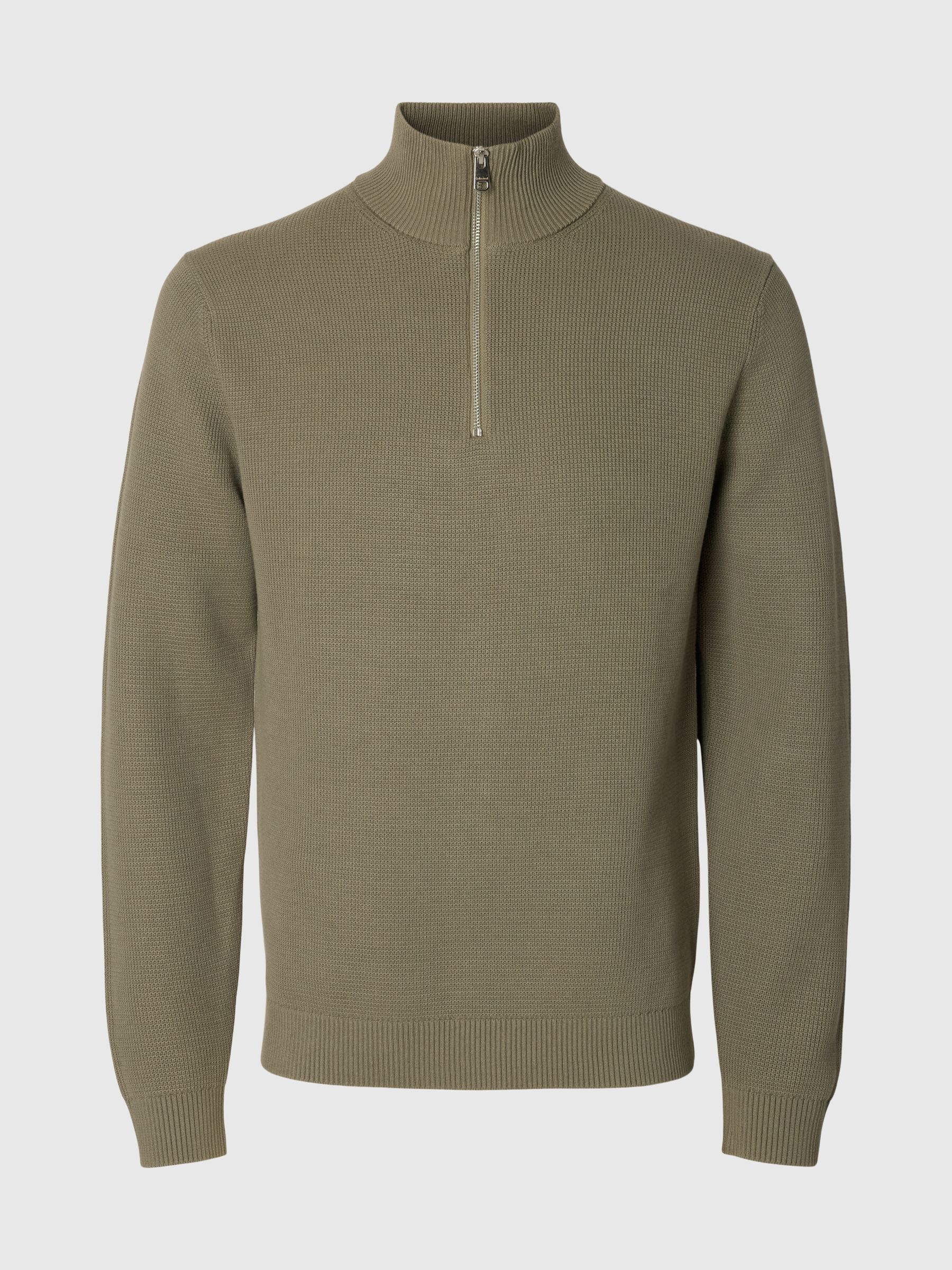 KORT LYNLÅS STRIKTRØJE, Vetiver, highres