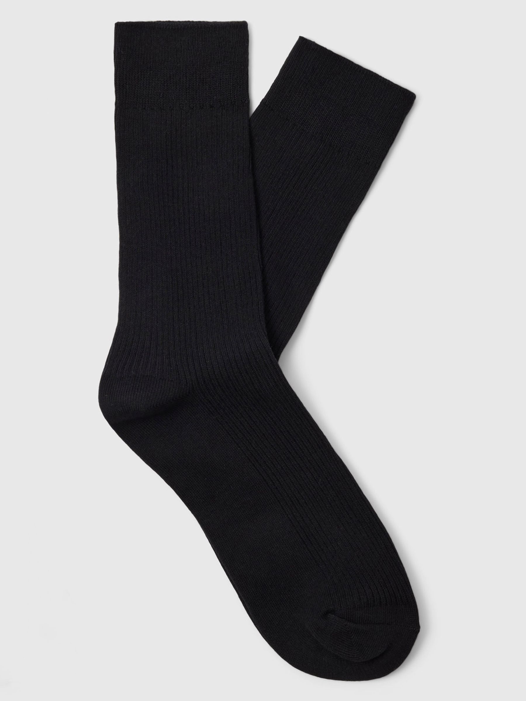 5 PACK SOCKS, Black, highres