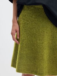 BRUSHED KNITTED SKIRT, Cardamom Seed, highres