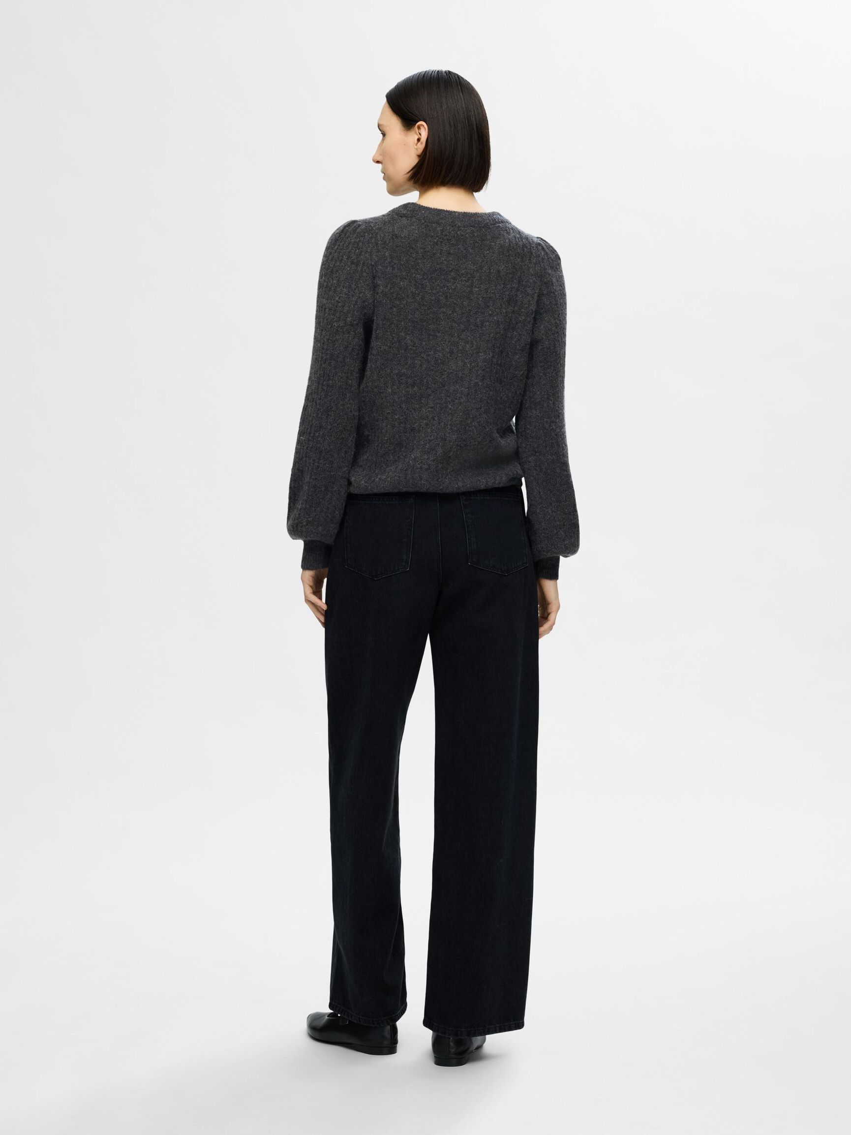 WOOL BLEND KNITTED JUMPER, Volcanic Ash, highres