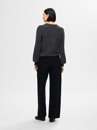 WOOL BLEND KNITTED JUMPER, Volcanic Ash, highres