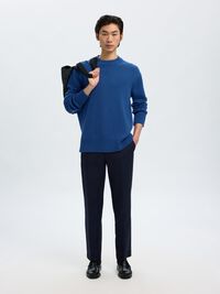 CASHMERE BLEND KNITTED PULLOVER, Set Sail, highres