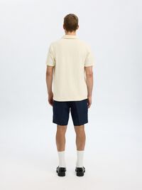 COTTON POLO SHIRT, Egret, highres