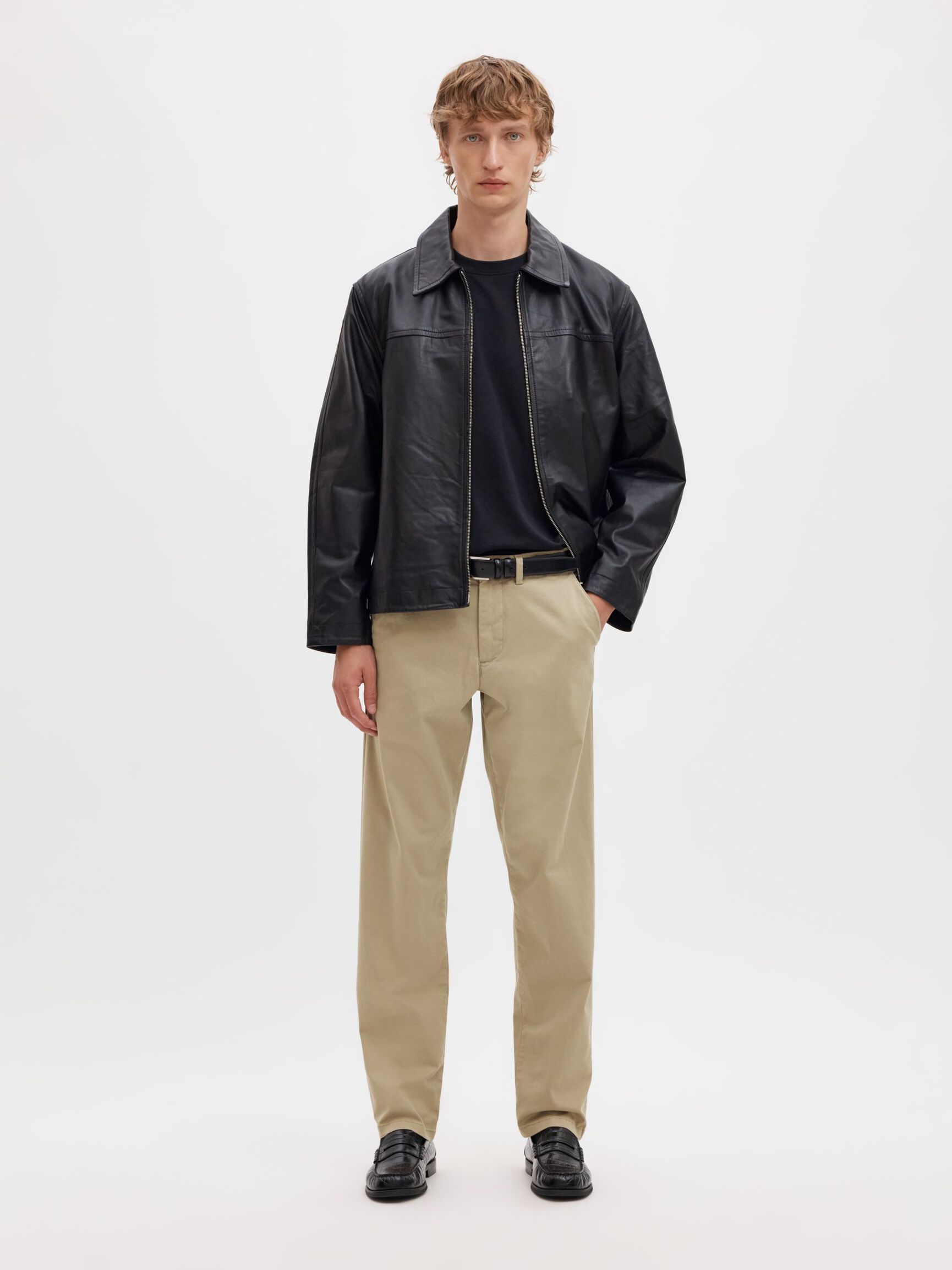196 STRAIGHT FIT CHINOS, Greige, highres