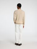 Selected 100% MERINOWOL PULLOVER MET RONDE HALS, Oatmeal, highres - 16094647_Oatmeal_1151275_004.jpg
