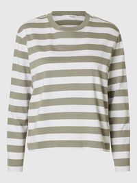 STRIPED LONG-SLEEVED T-SHIRT, Vetiver, highres