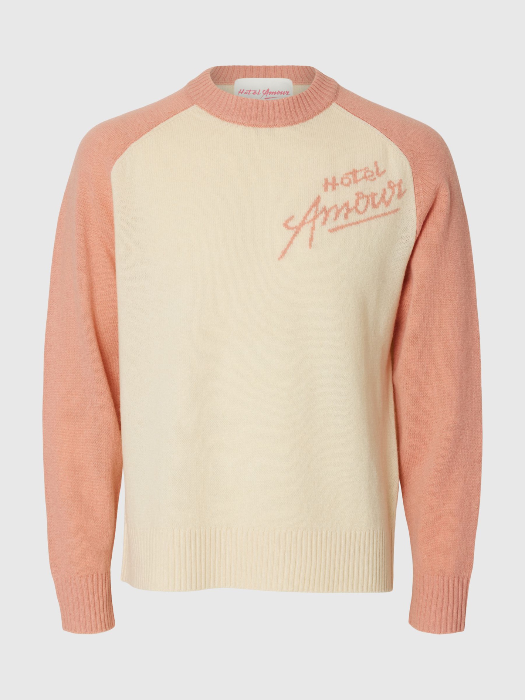 RELAXED FIT GEBREIDE TRUI, Rose Dawn, highres