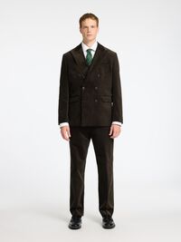 REGULAR FIT FLØJL DOBBELTRADET BLAZER, Morel, highres