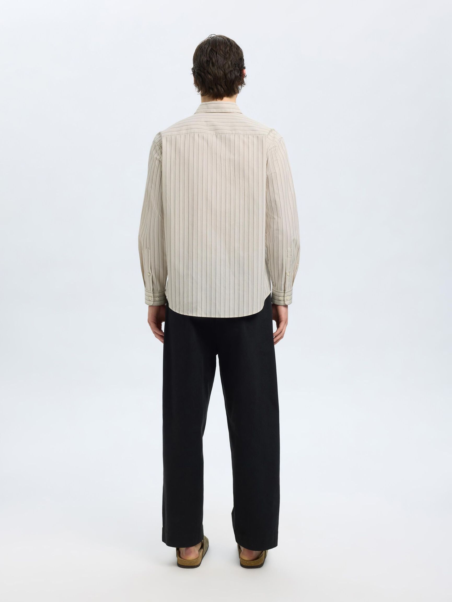 RELAXED FIT LONG SLEEVED SHIRT, Oatmeal, highres