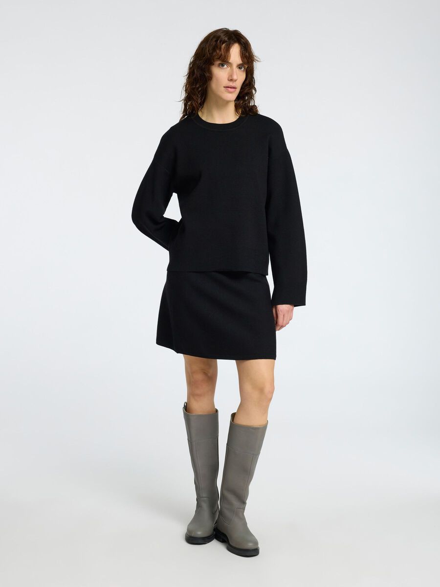 Selected VISKOSEMIX STRICKPULLOVER, Black, highres - 16096169_Black_005.jpg