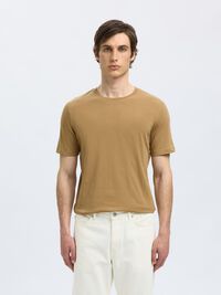 3-PACK COTTON T-SHIRT, Oatmeal, highres