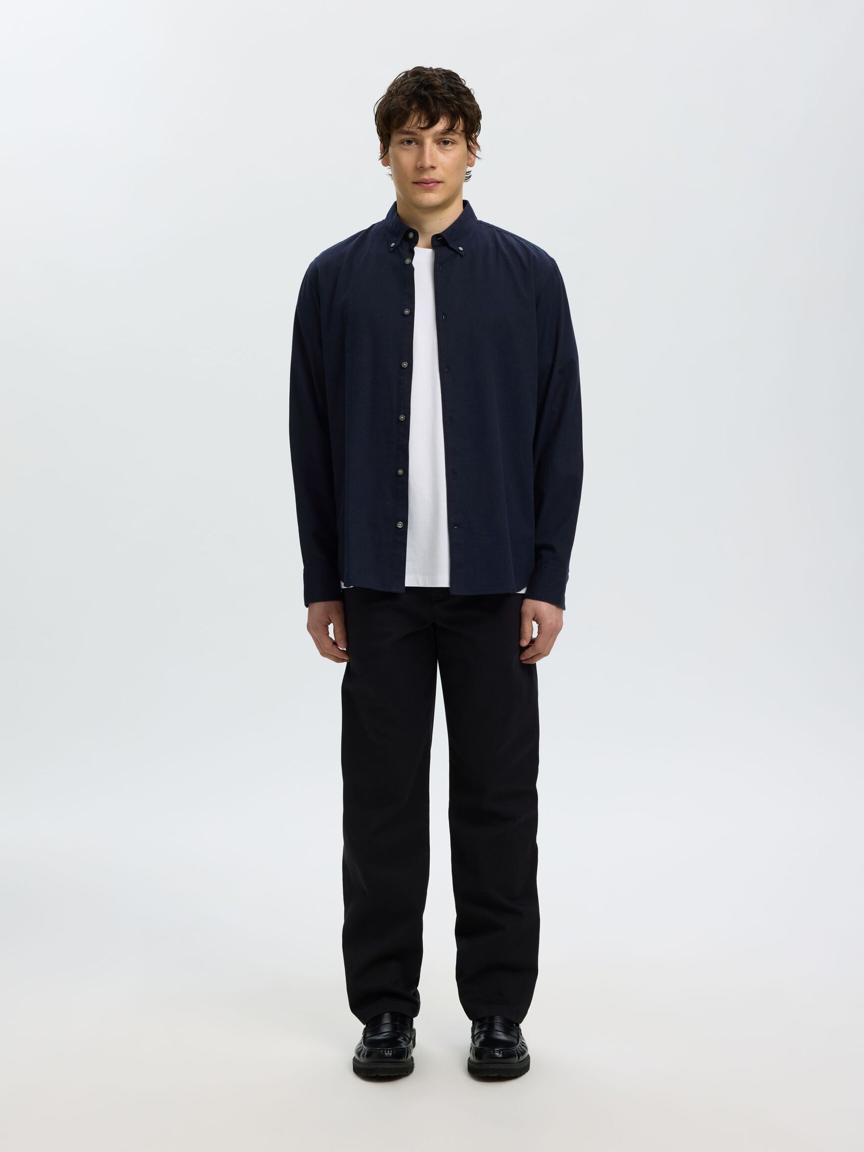 COTTON LONG SLEEVED SHIRT, Sky Captain, highres