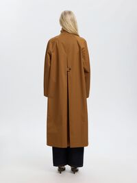 COTTON LONG COAT, Toffee, highres