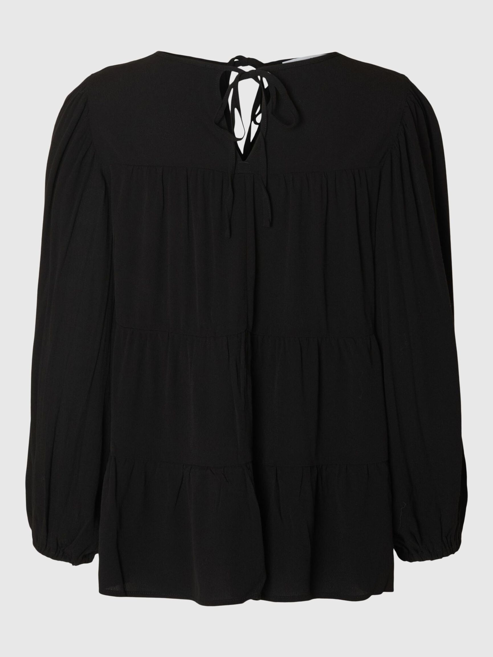 VISKOSEBLANDING BLUSE, Black, highres