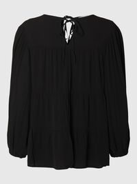 VISKOSEBLANDING BLUSE, Black, highres