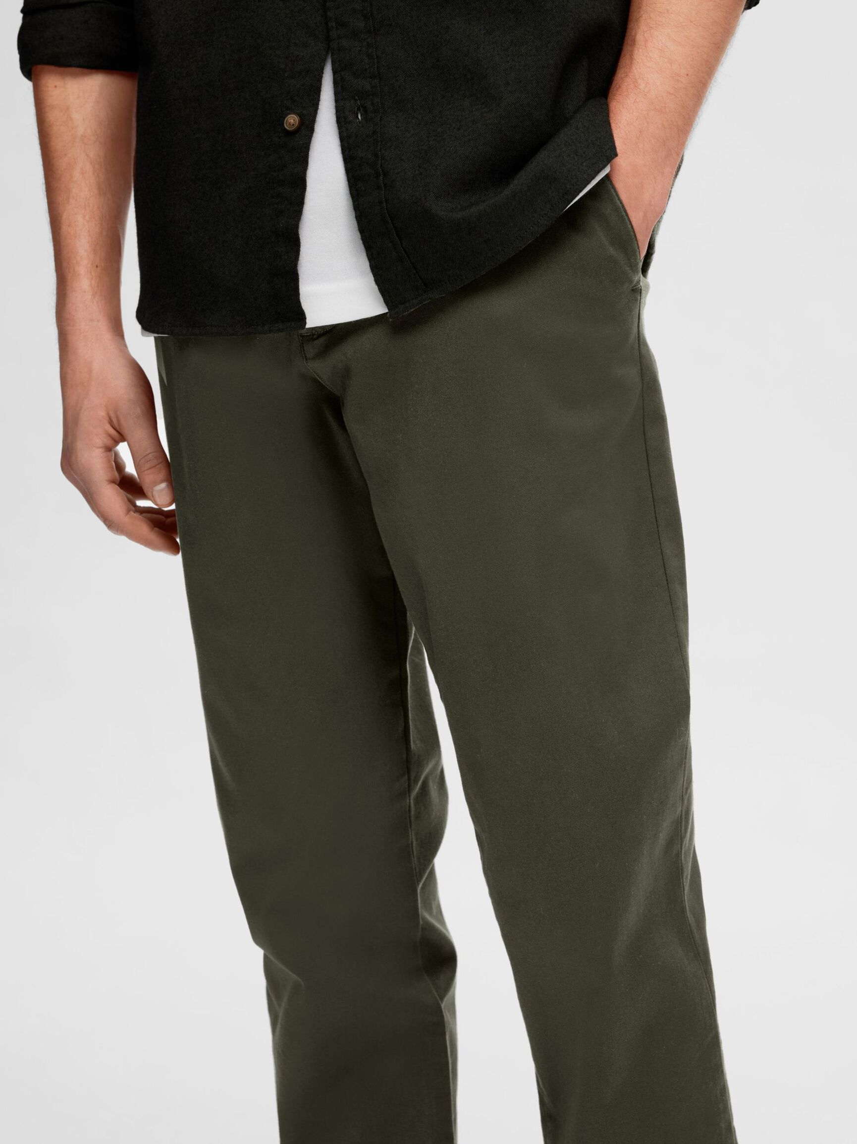 175 SLIM FIT FLEX CHINOS, Forest Night, highres