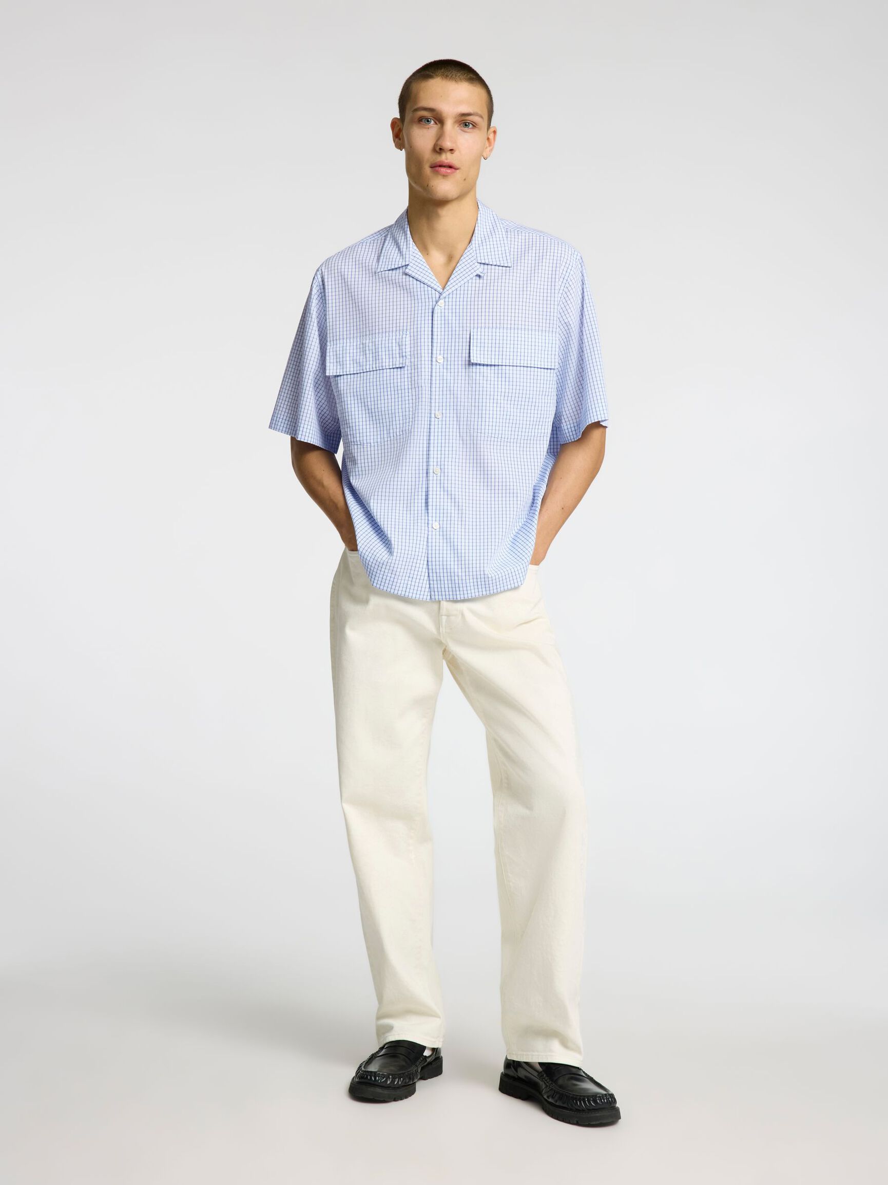 KOSZULA Z KRÓTKIM RĘKAWEM, Cashmere Blue, highres