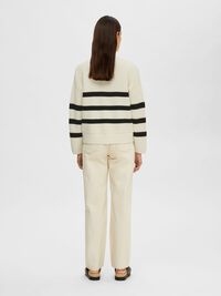 STRIPED CARDIGAN, Snow White, highres
