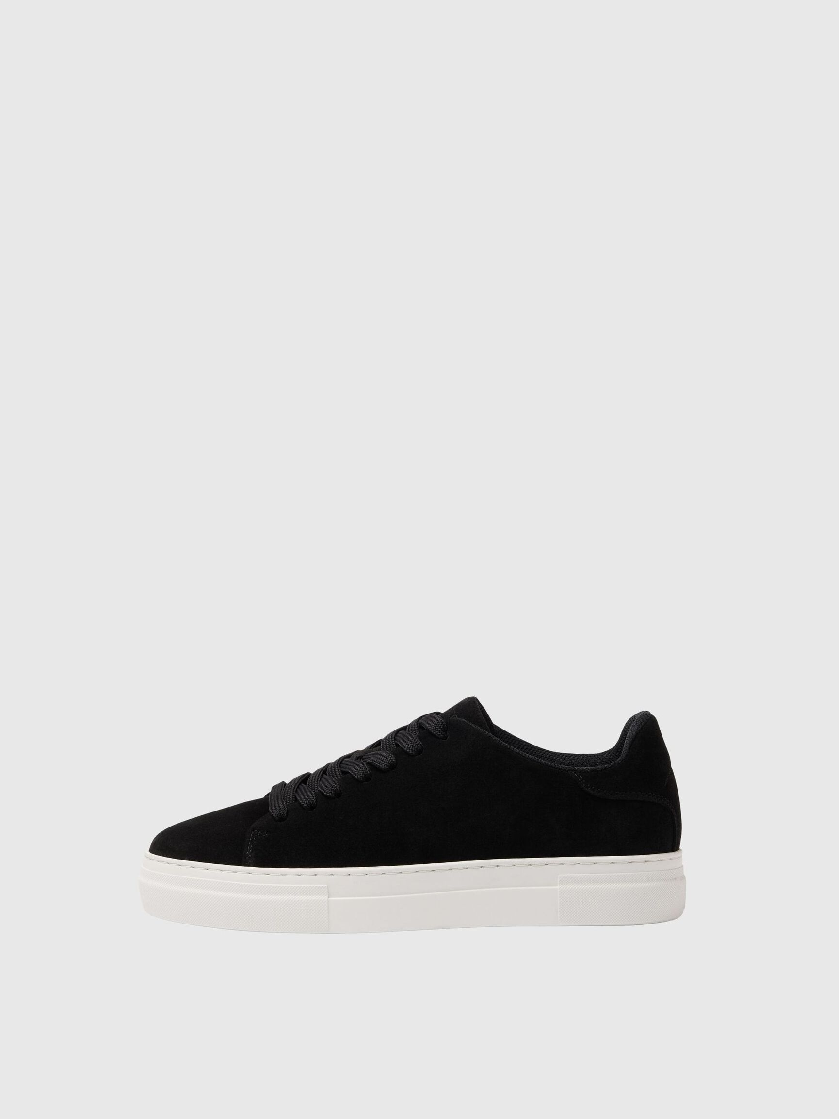 CHUNKY SUÈDE SNEAKERS, Black, highres