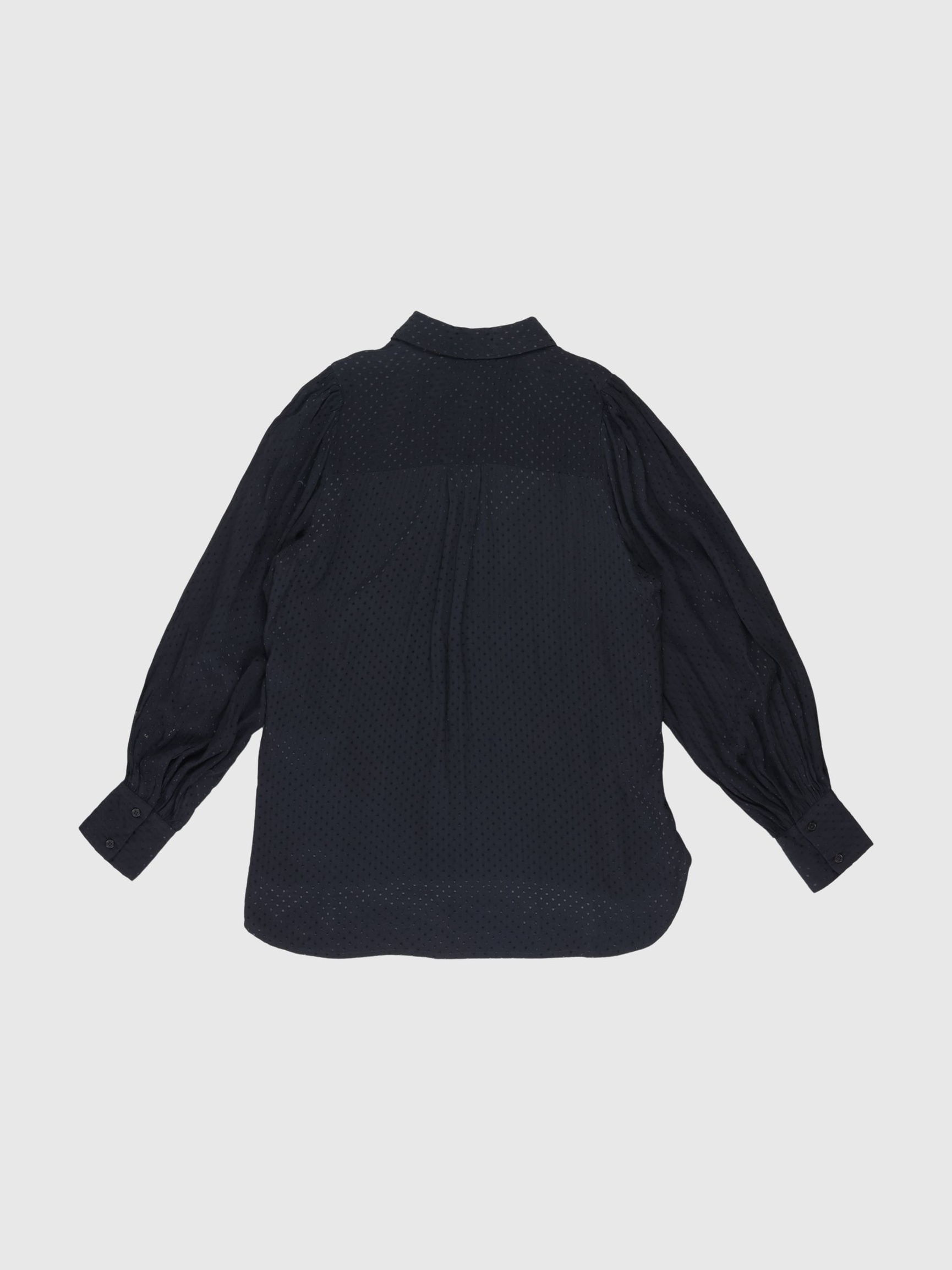 TEXTURED VISCOSE BLOUSE, Black, highres