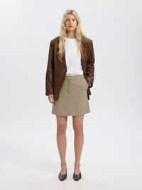 CHECKERED MINI SKIRT, Monks Robe, highres