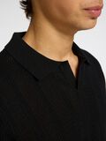 Selected 100% KATOEN GEBREIDE POLO, Black, highres - 16096390_Black_006.jpg
