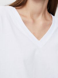 V-AUSSCHNITT T-SHIRT, Bright White, highres