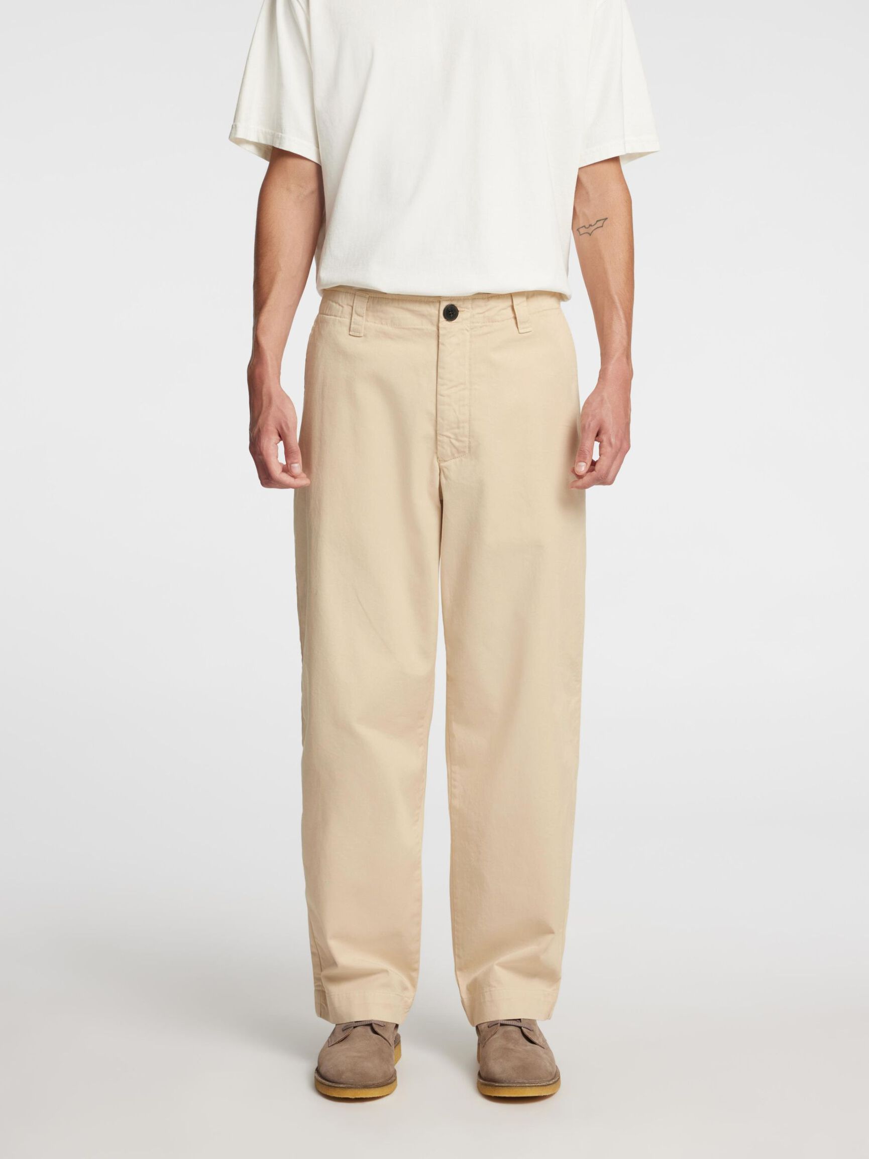 LÖS PASSFORM CHINOS, Birch, highres