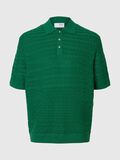 Selected SHORT SLEEVED KNITTED POLO SHIRT, Verdant Green, highres - 16098864_VerdantGreen_001.jpg