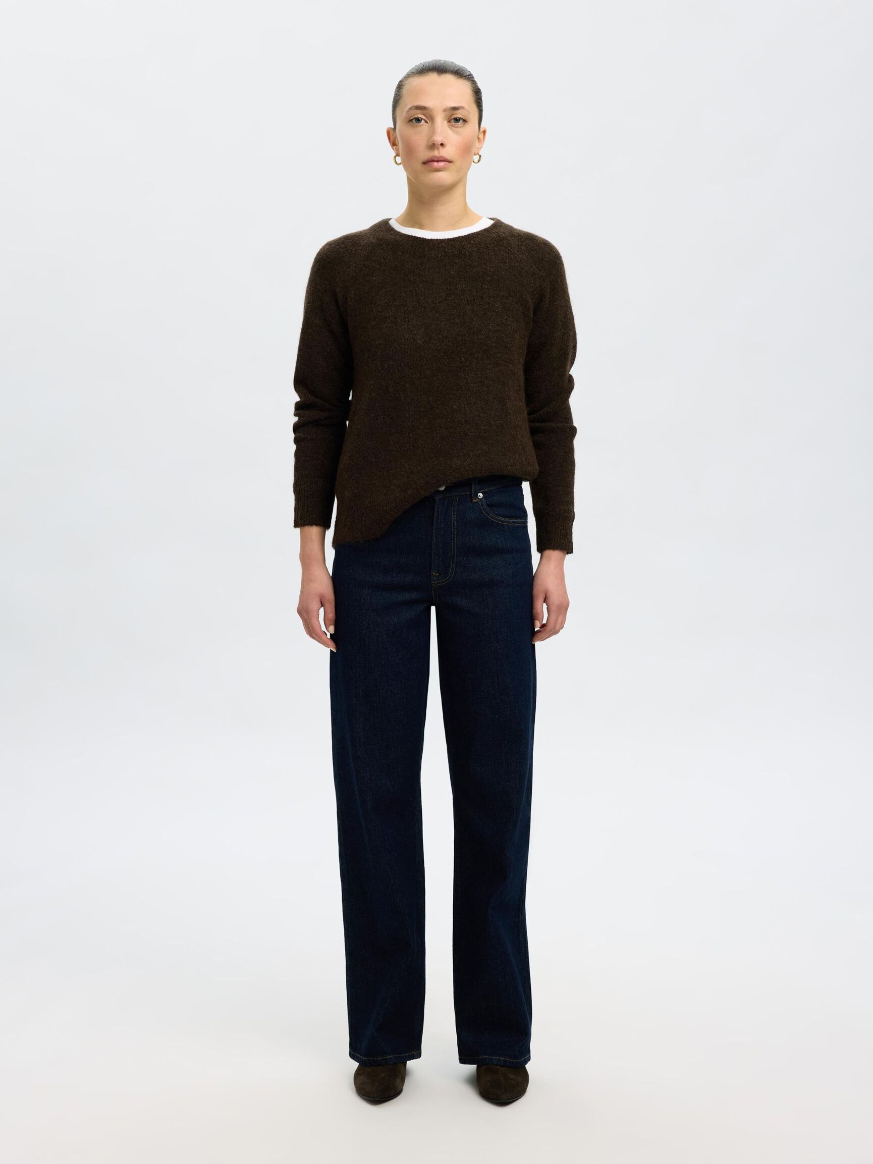 LONG-SLEEVED KNITTED JUMPER, Delicioso, highres