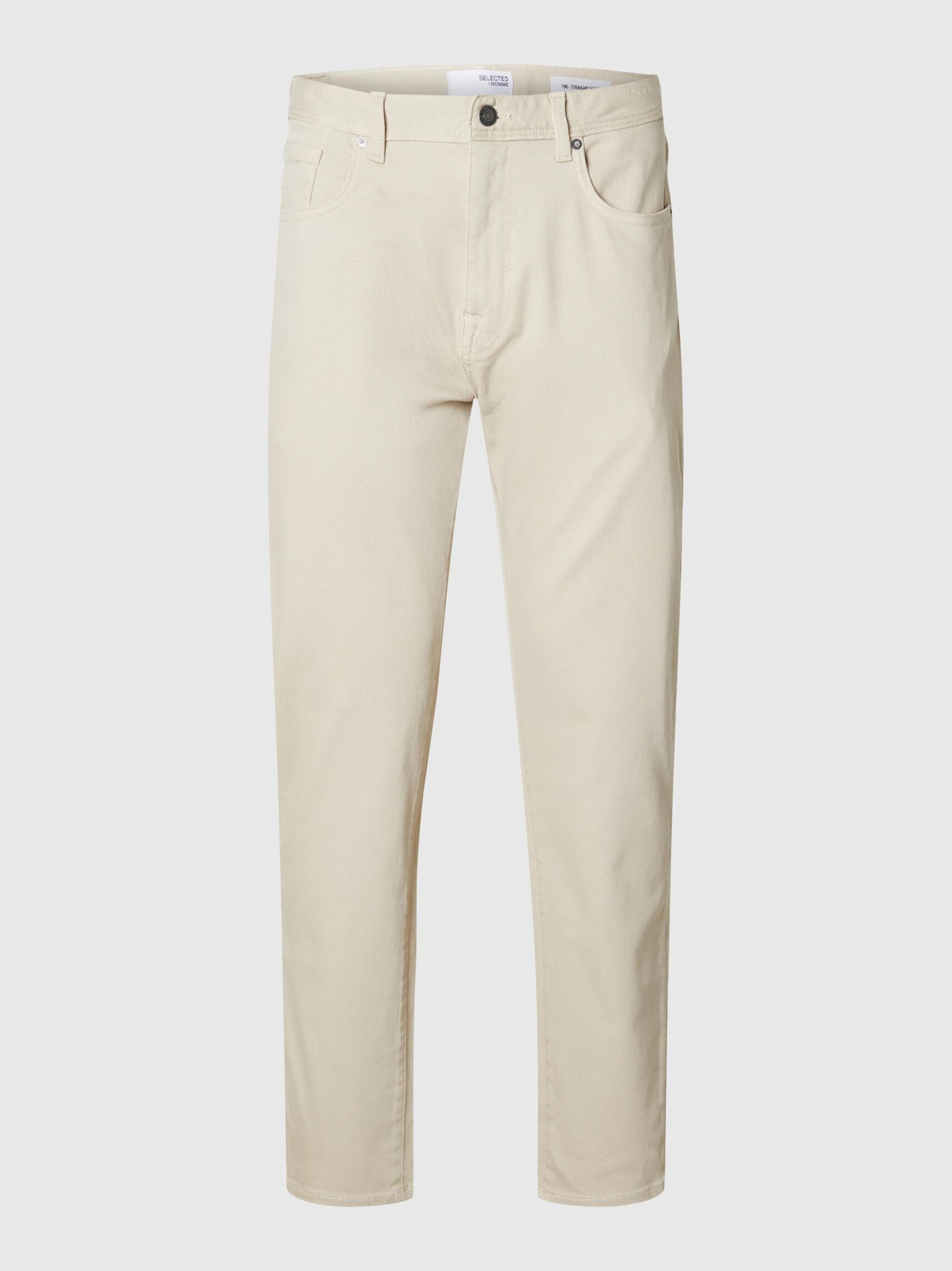 196 STRAIGHT FIT JEANS, Oatmeal, highres