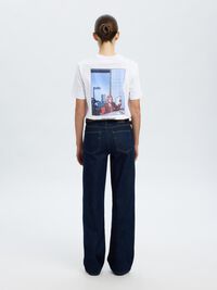 COTTON PRINTED T-SHIRT, Bright White, highres