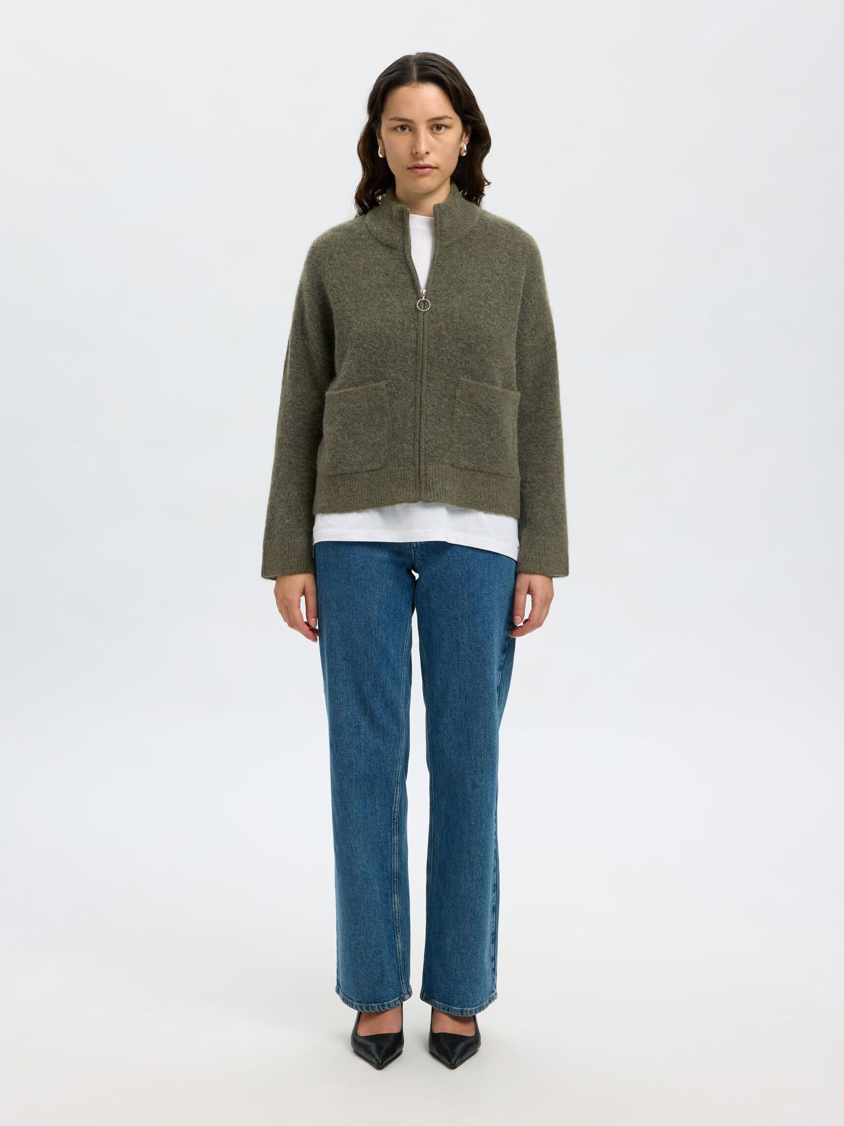 WOOL BLEND CARDIGAN, Kalamata, highres